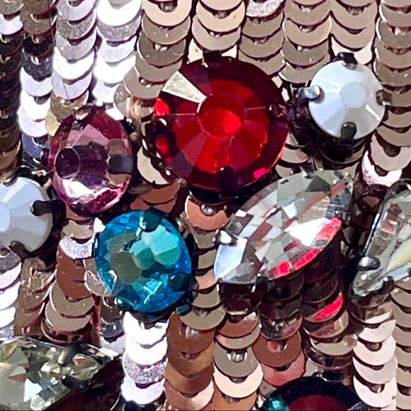 Gucci Pink Sequin Gem Bow Tie Dress Size 40 430500 - Picture 14 of 16